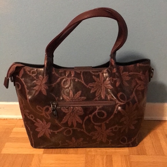 Embroidered leather tote - Picture 2 of 7